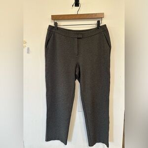 J. Mclaughlin Flat Front Trouser Stretch Pant Womens 8 Gray Rayon Blend Career